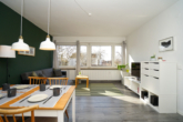 Wohn- und Essbereich - Möblierte 2-Zimmer-Wohnung mit Balkon – Ulm-Safranberg